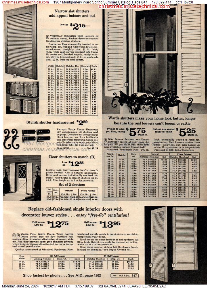 1967 Montgomery Ward Spring Summer Catalog, Page 847