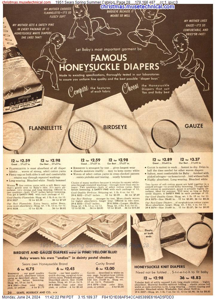 1951 Sears Spring Summer Catalog, Page 28