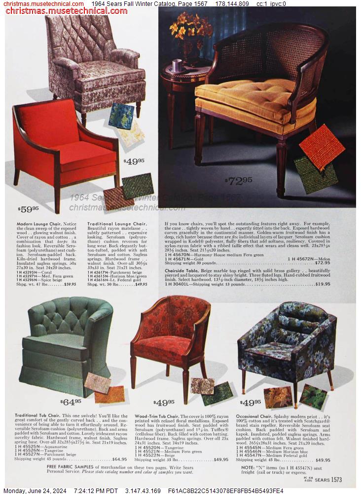 1964 Sears Fall Winter Catalog, Page 1567