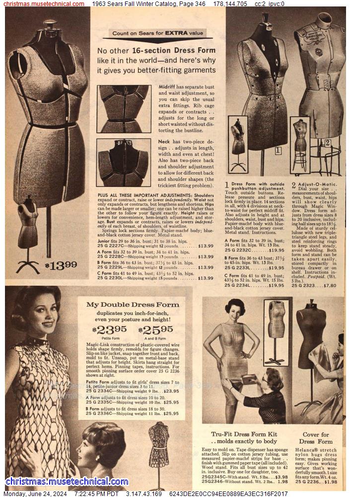 1963 Sears Fall Winter Catalog, Page 346