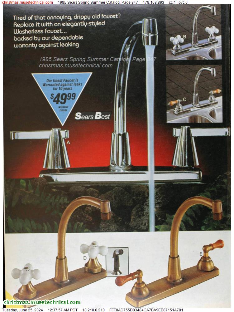 1985 Sears Spring Summer Catalog, Page 847