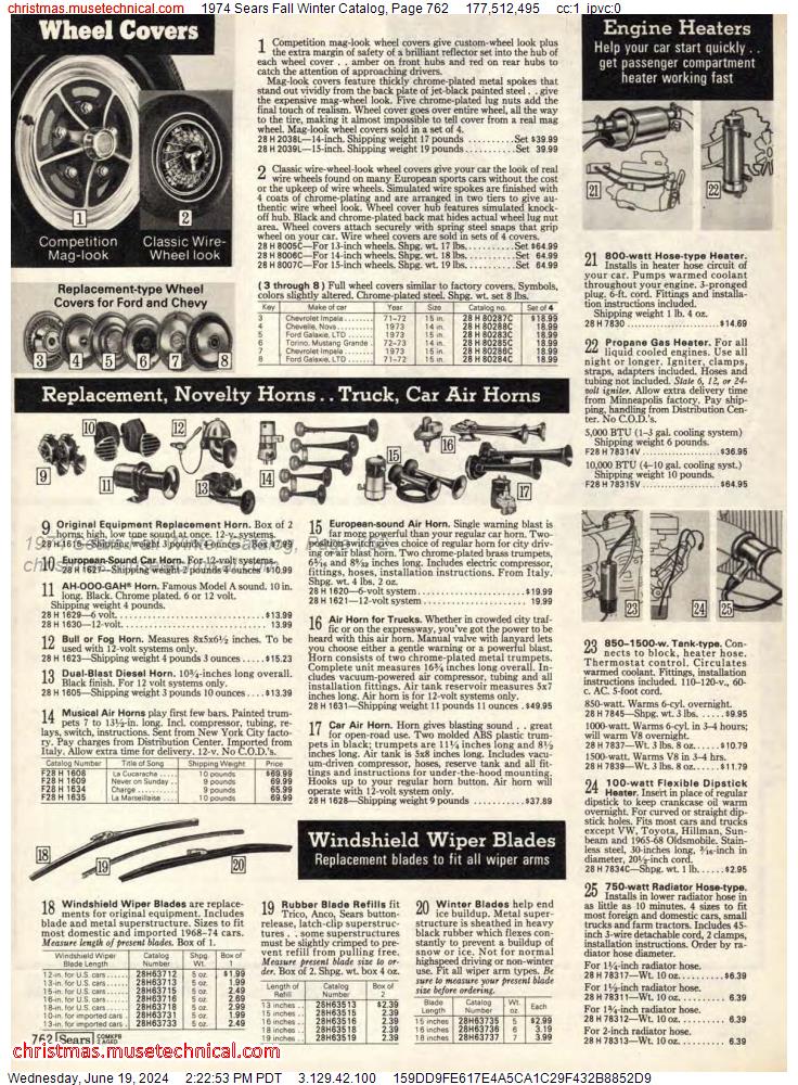 1974 Sears Fall Winter Catalog, Page 762