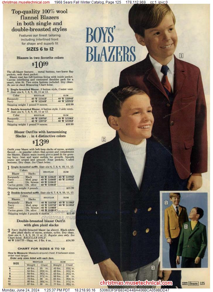 1968 Sears Fall Winter Catalog, Page 125
