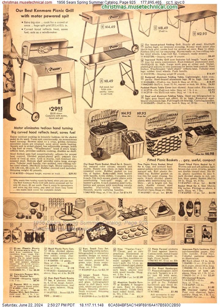 1956 Sears Spring Summer Catalog, Page 925
