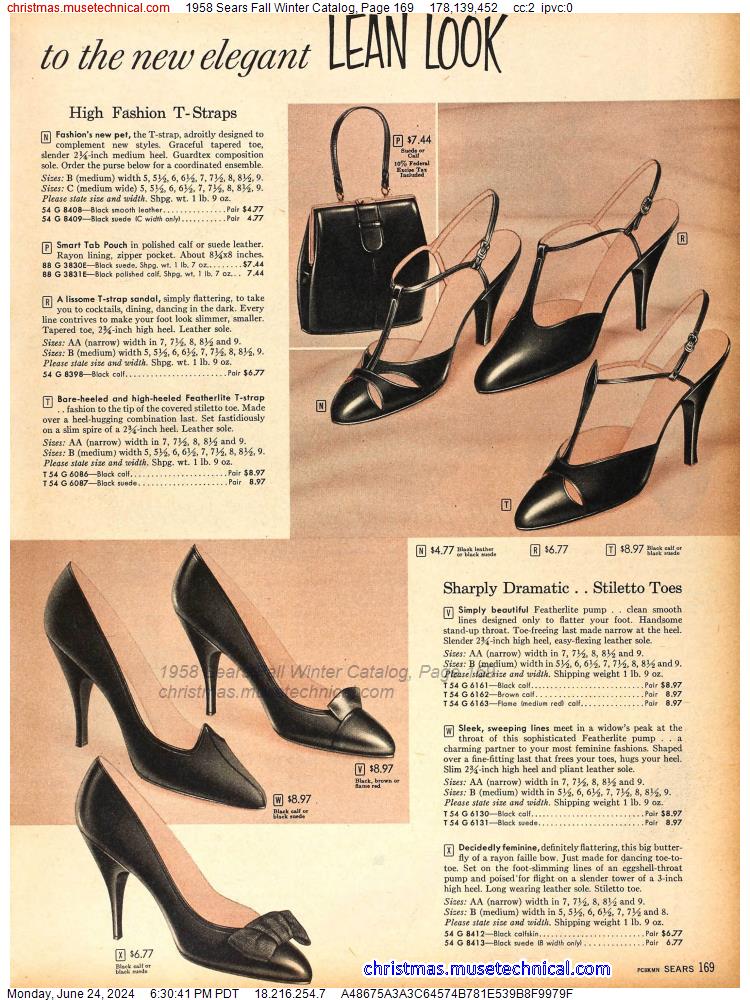 1958 Sears Fall Winter Catalog, Page 169