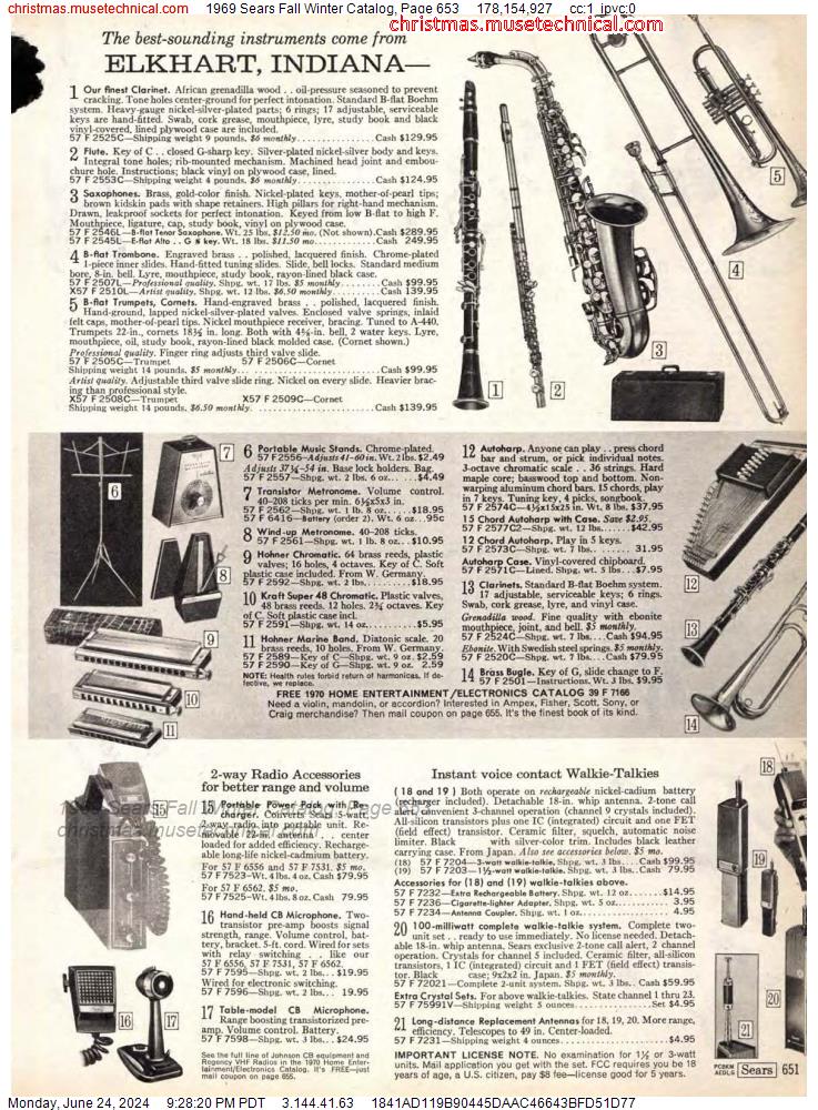 1969 Sears Fall Winter Catalog, Page 653