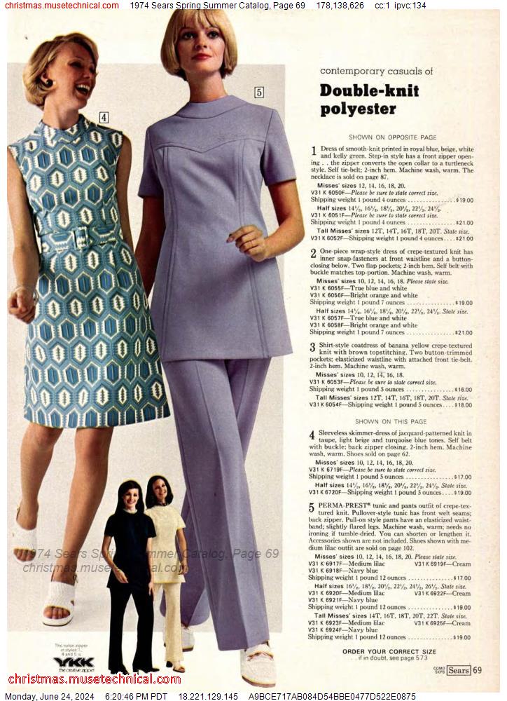 1974 Sears Spring Summer Catalog, Page 69