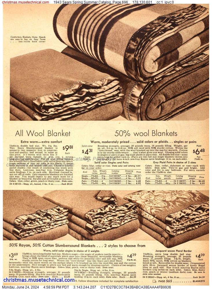 1943 Sears Spring Summer Catalog, Page 696