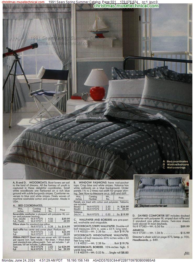 1991 Sears Spring Summer Catalog, Page 551