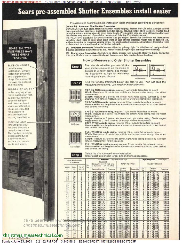 1978 Sears Fall Winter Catalog, Page 1528