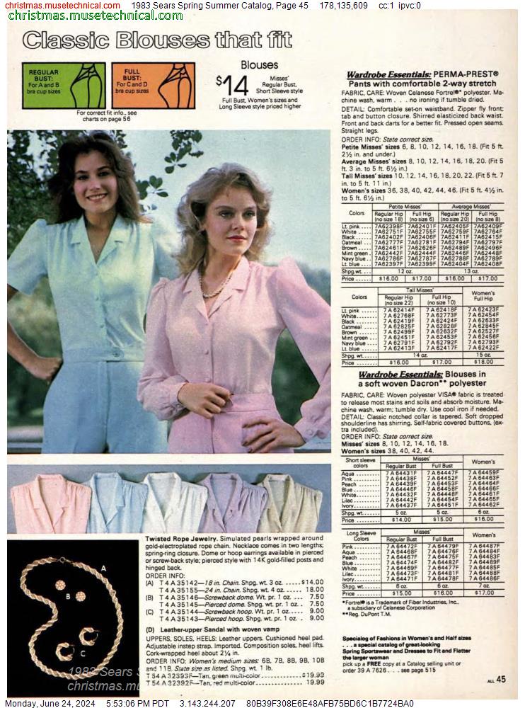 1983 Sears Spring Summer Catalog, Page 45