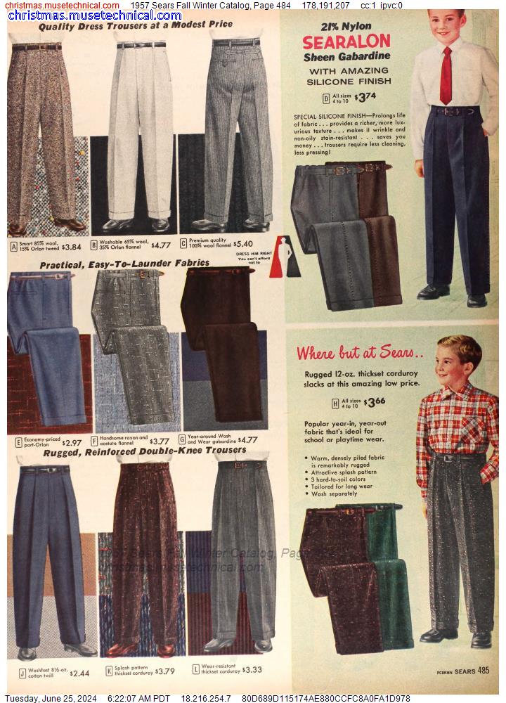 1957 Sears Fall Winter Catalog, Page 484