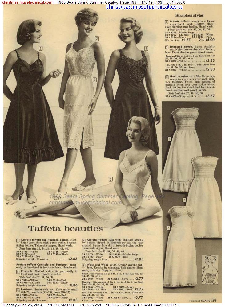 1960 Sears Spring Summer Catalog, Page 199