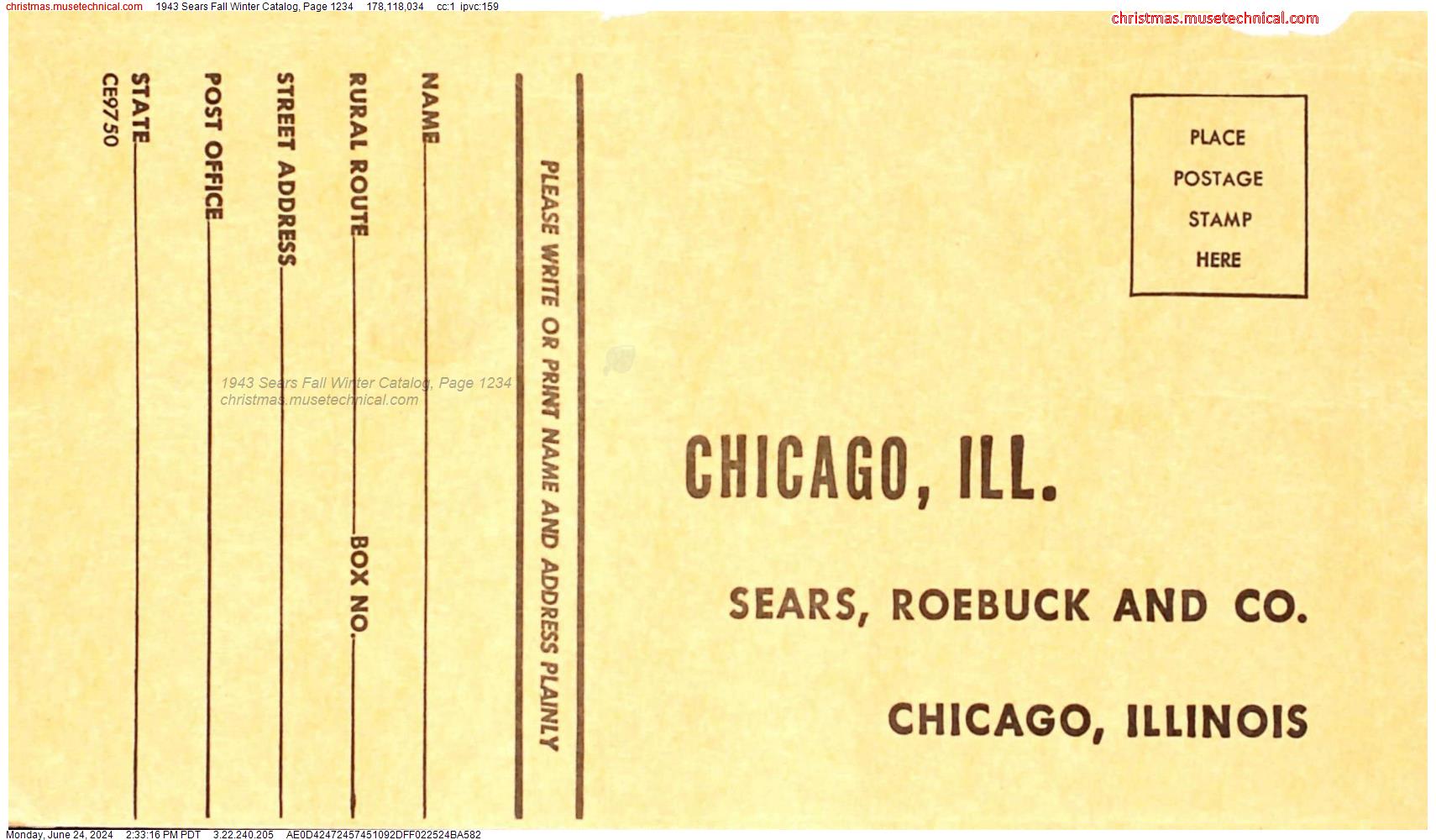 1943 Sears Fall Winter Catalog, Page 1234