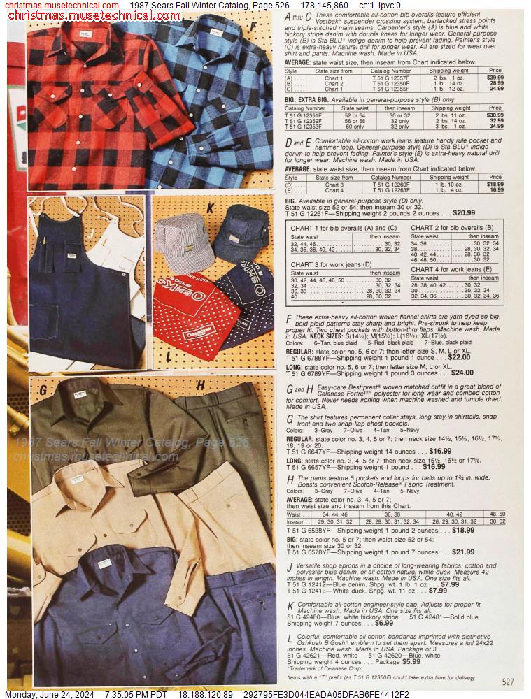1987 Sears Fall Winter Catalog, Page 526