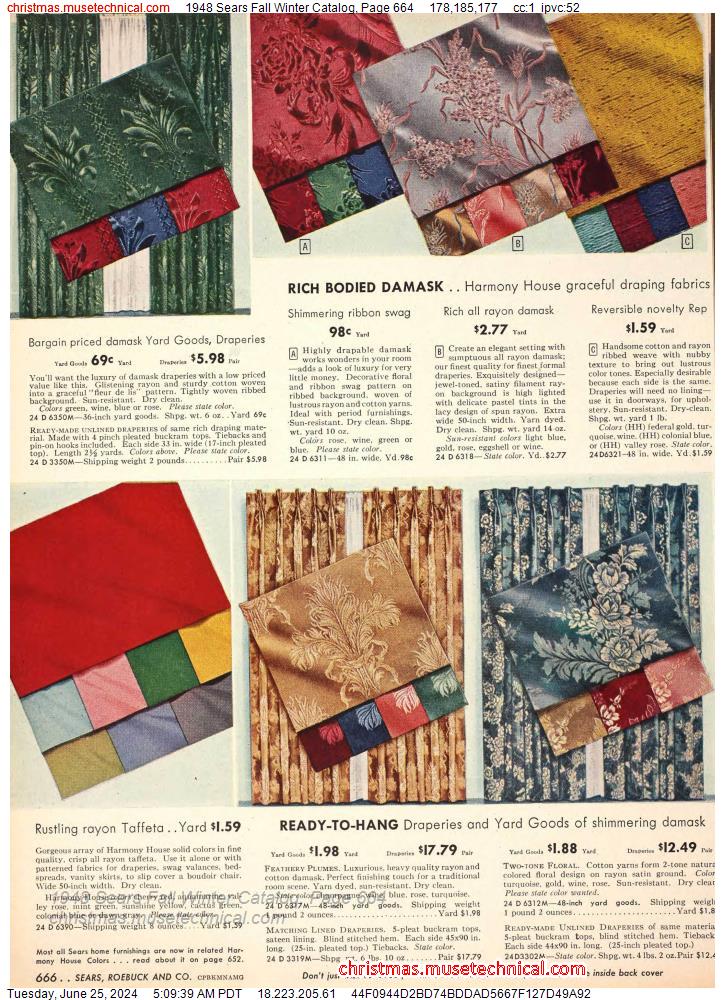 1948 Sears Fall Winter Catalog, Page 664