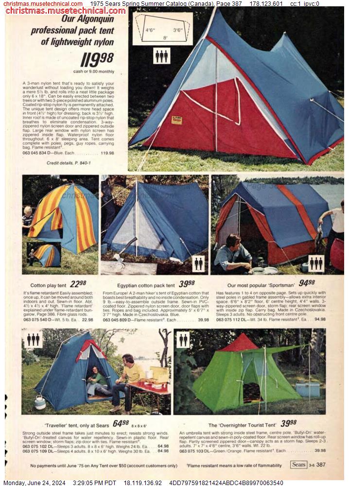 1975 Sears Spring Summer Catalog (Canada), Page 387