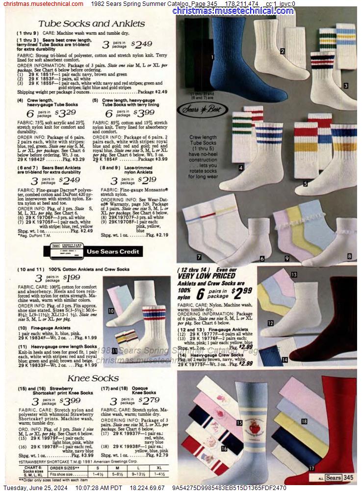 1982 Sears Spring Summer Catalog, Page 345