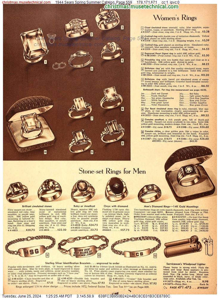 1944 Sears Spring Summer Catalog, Page 559