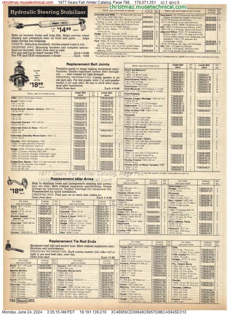 1977 Sears Fall Winter Catalog, Page 786