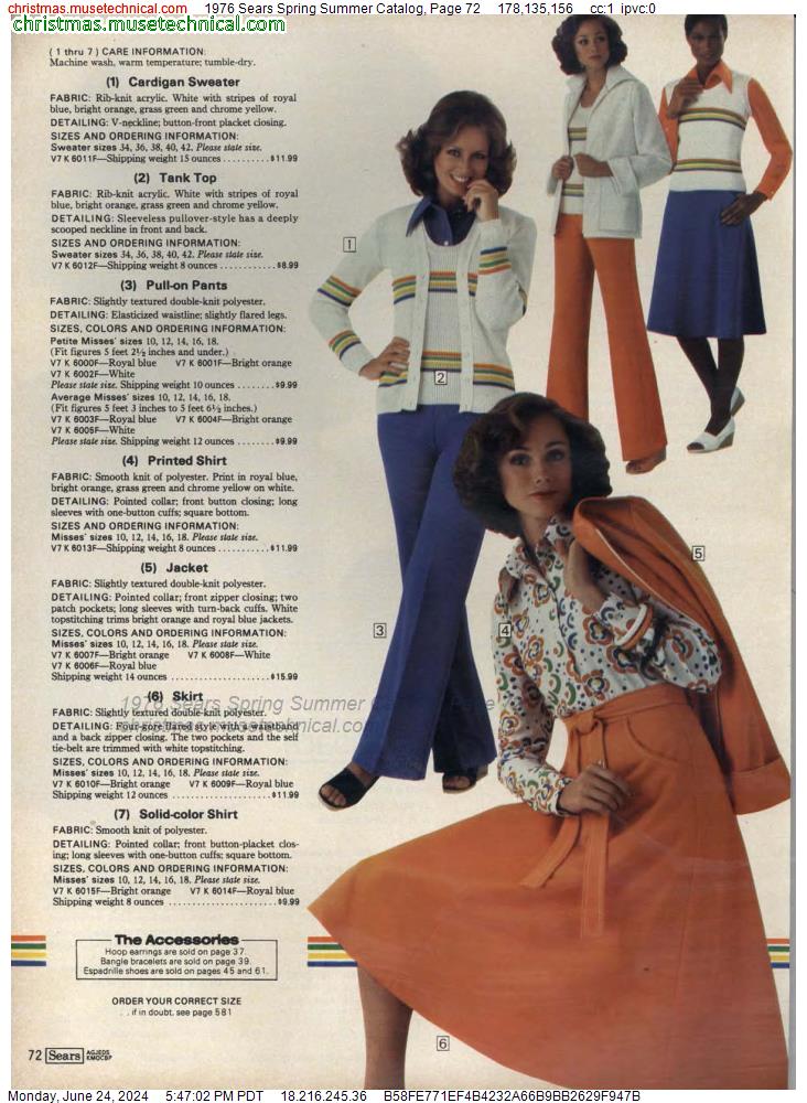 1976 Sears Spring Summer Catalog, Page 72
