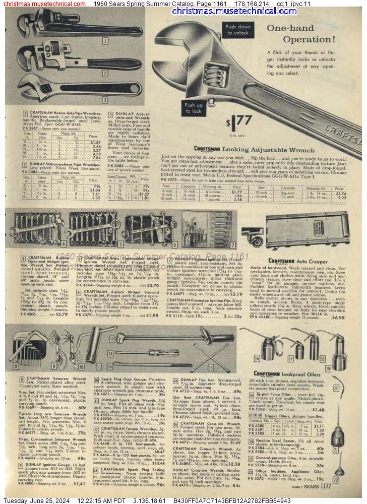 1960 Sears Spring Summer Catalog, Page 1161