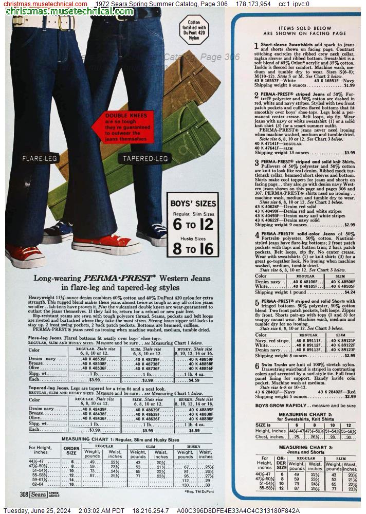 1972 Sears Spring Summer Catalog, Page 306