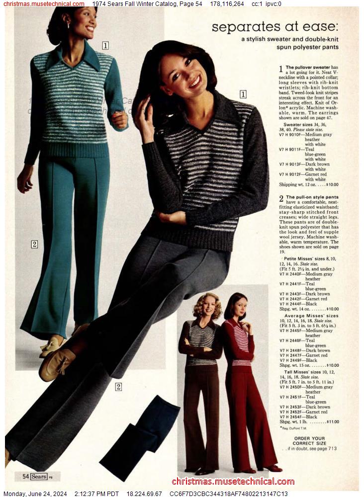 1974 Sears Fall Winter Catalog, Page 54
