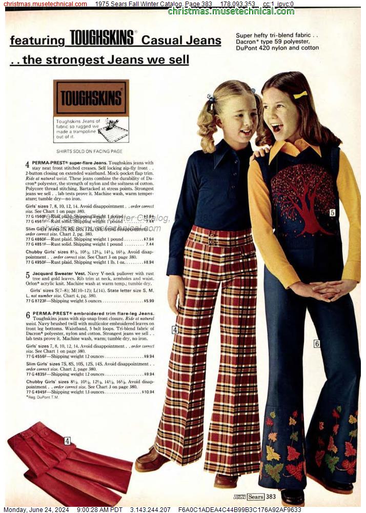1975 Sears Fall Winter Catalog, Page 383