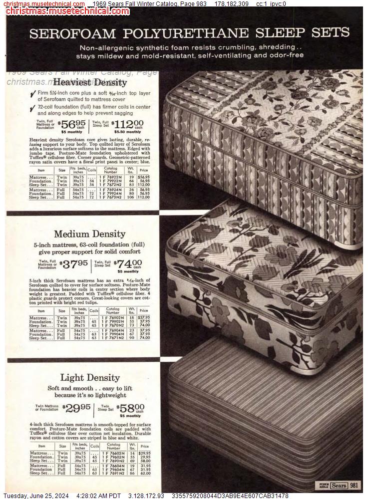 1969 Sears Fall Winter Catalog, Page 983