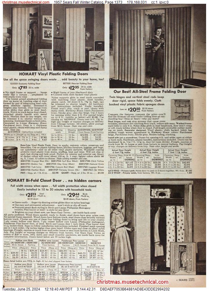 1957 Sears Fall Winter Catalog, Page 1373