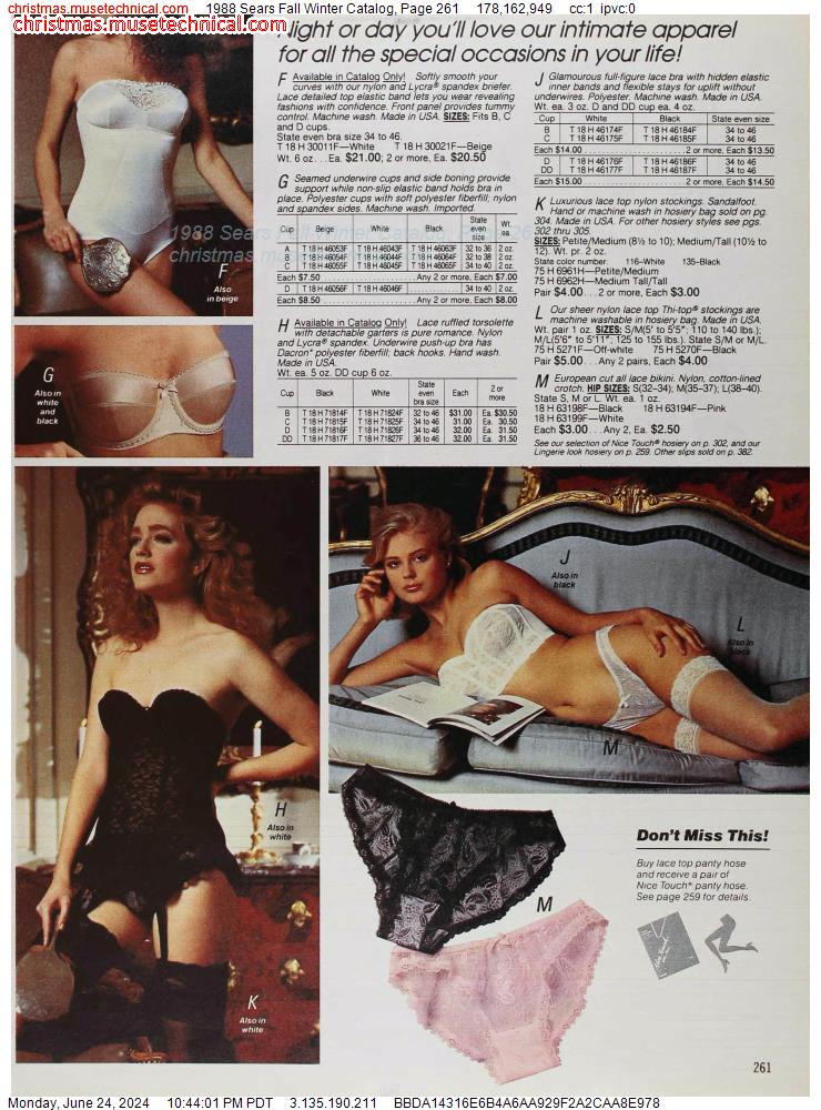 1988 Sears Fall Winter Catalog, Page 261