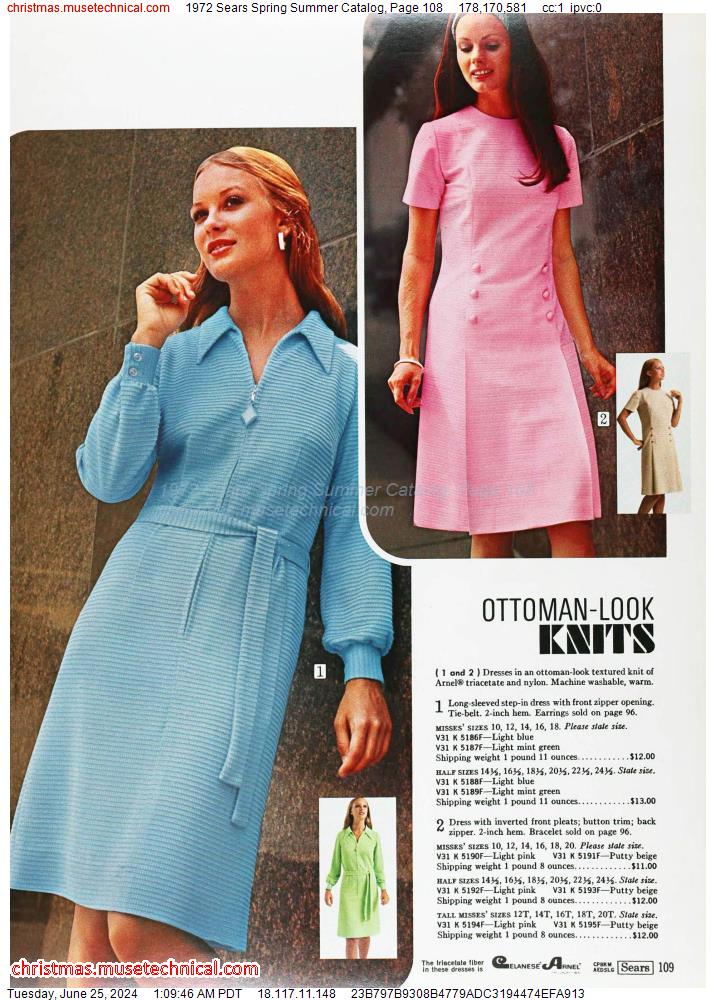 1972 Sears Spring Summer Catalog, Page 108