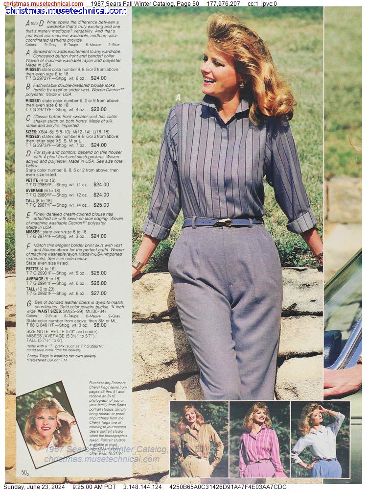 1987 Sears Fall Winter Catalog, Page 50