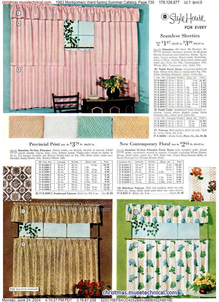 1963 Montgomery Ward Spring Summer Catalog, Page 730