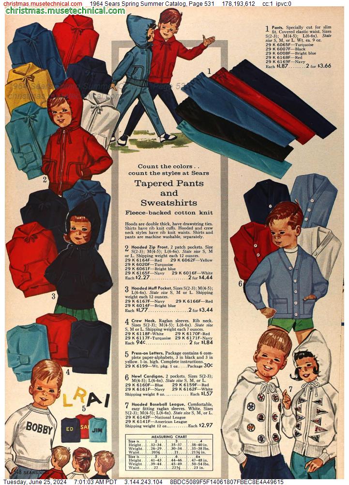 1964 Sears Spring Summer Catalog, Page 531