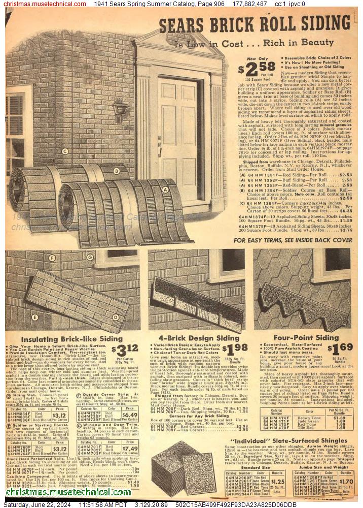 1941 Sears Spring Summer Catalog, Page 906