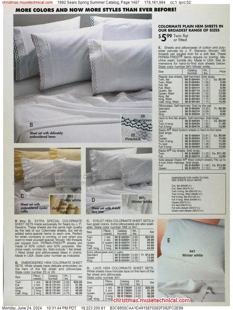 1992 Sears Spring Summer Catalog, Page 1487