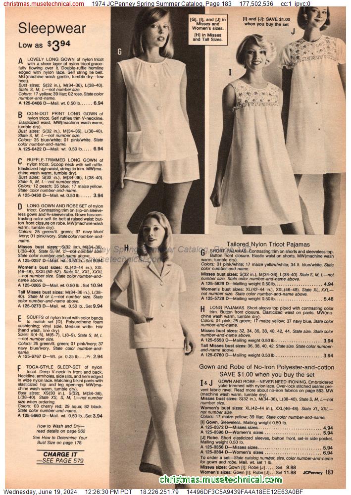 1974 JCPenney Spring Summer Catalog, Page 183