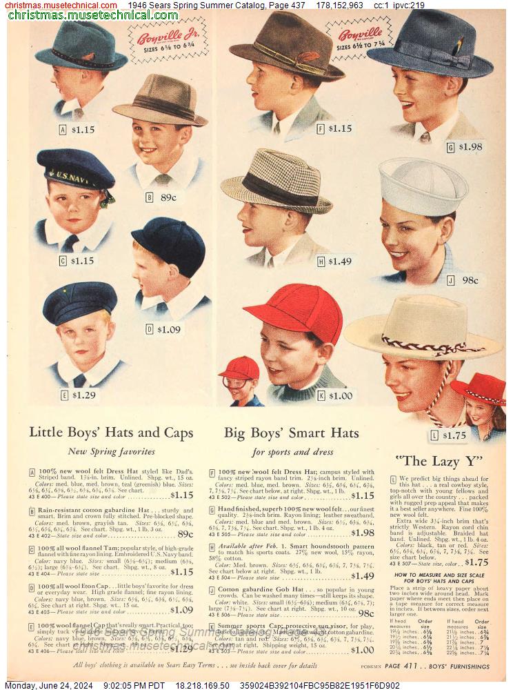 1946 Sears Spring Summer Catalog, Page 437