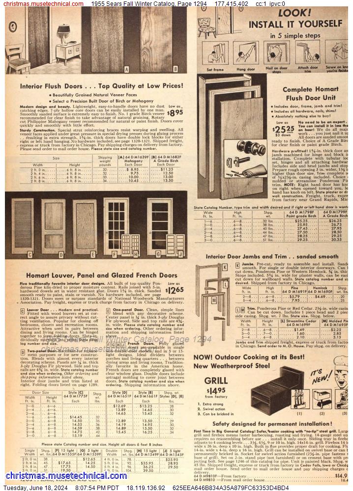 1955 Sears Fall Winter Catalog, Page 1294