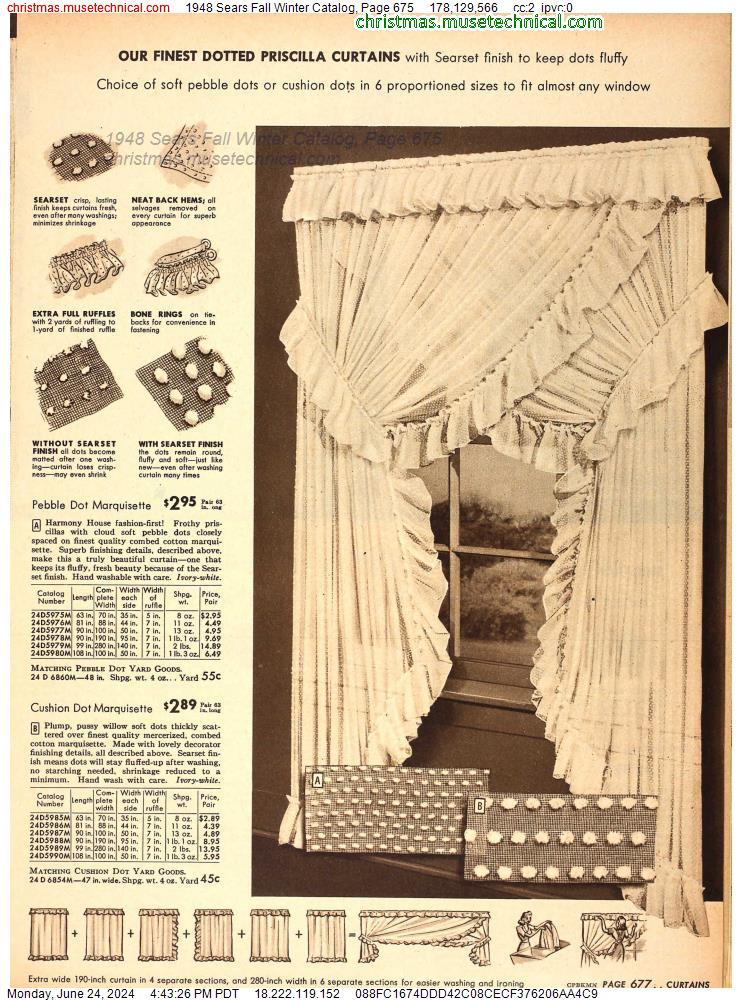1948 Sears Fall Winter Catalog, Page 675