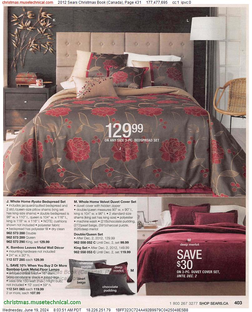 2012 Sears Christmas Book (Canada), Page 431