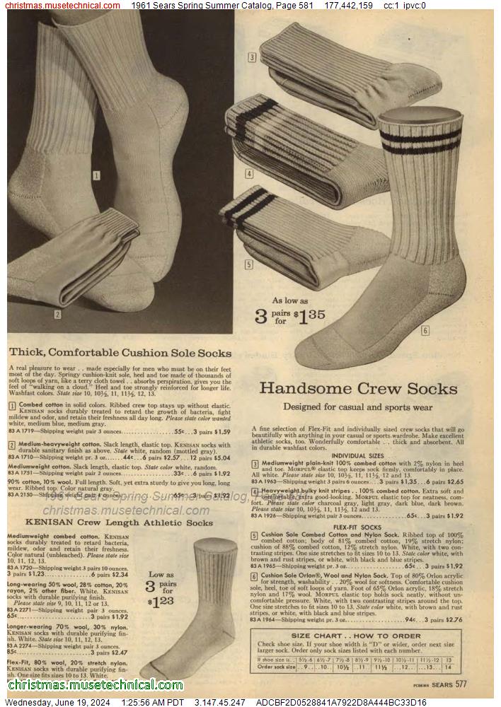 1961 Sears Spring Summer Catalog, Page 581