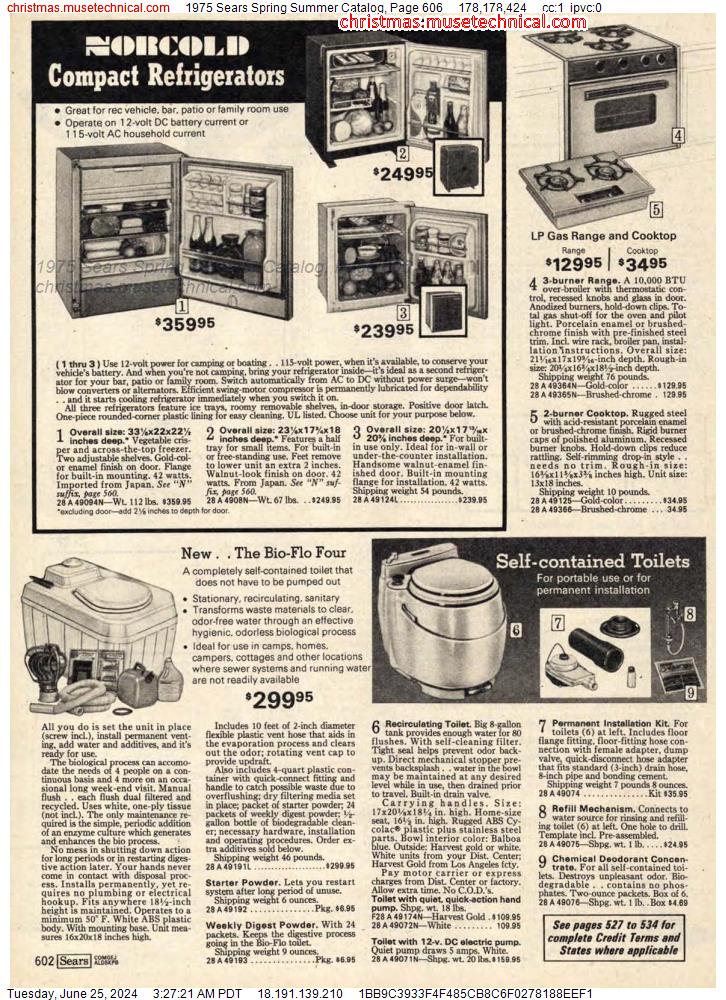 1975 Sears Spring Summer Catalog, Page 606