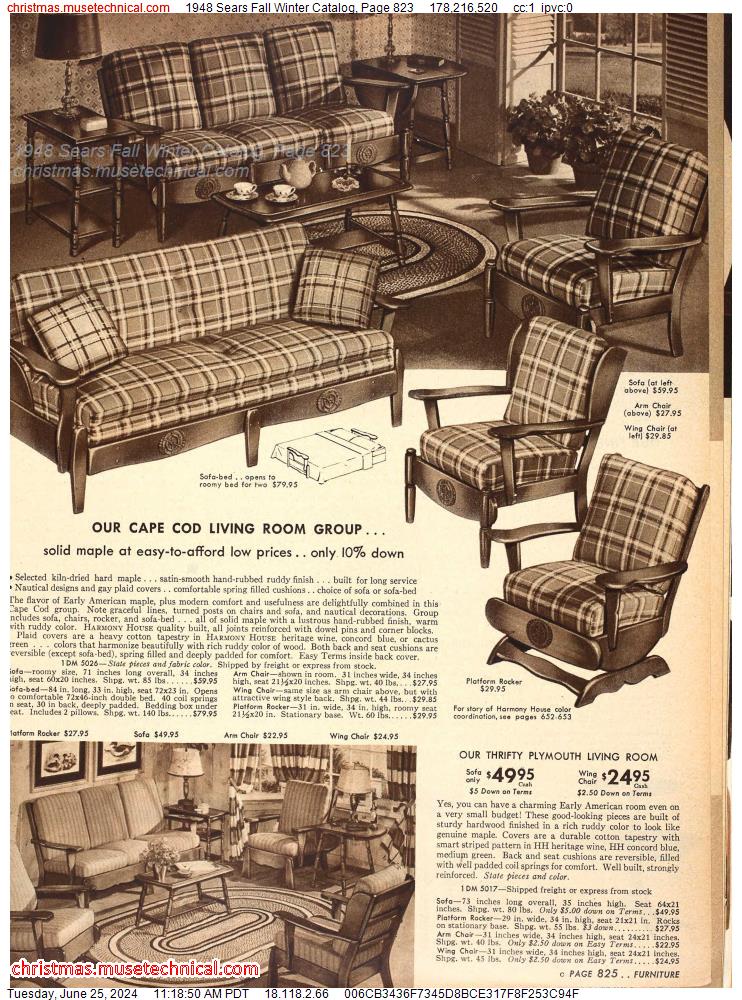 1948 Sears Fall Winter Catalog, Page 823