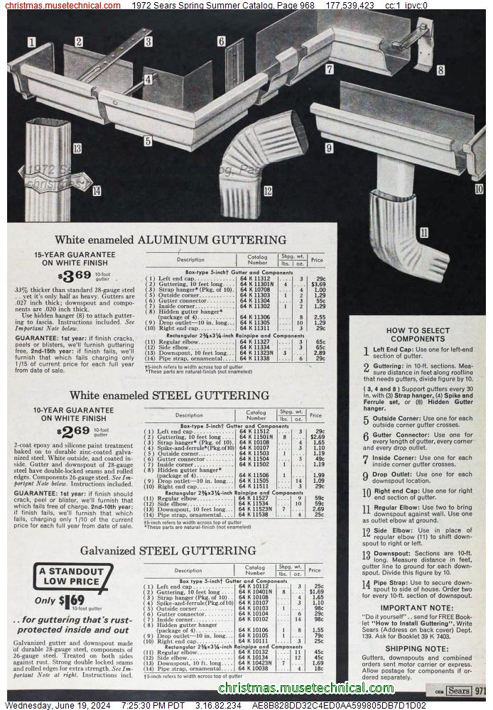 1972 Sears Spring Summer Catalog, Page 968