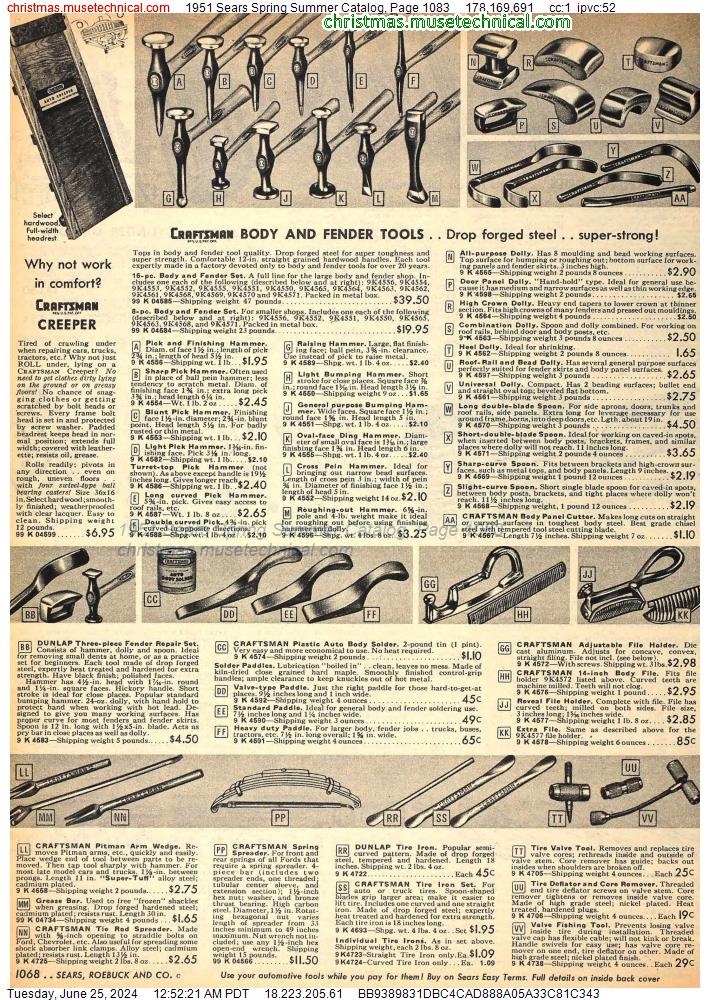 1951 Sears Spring Summer Catalog, Page 1083