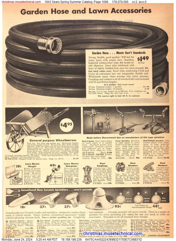 1943 Sears Spring Summer Catalog, Page 1096