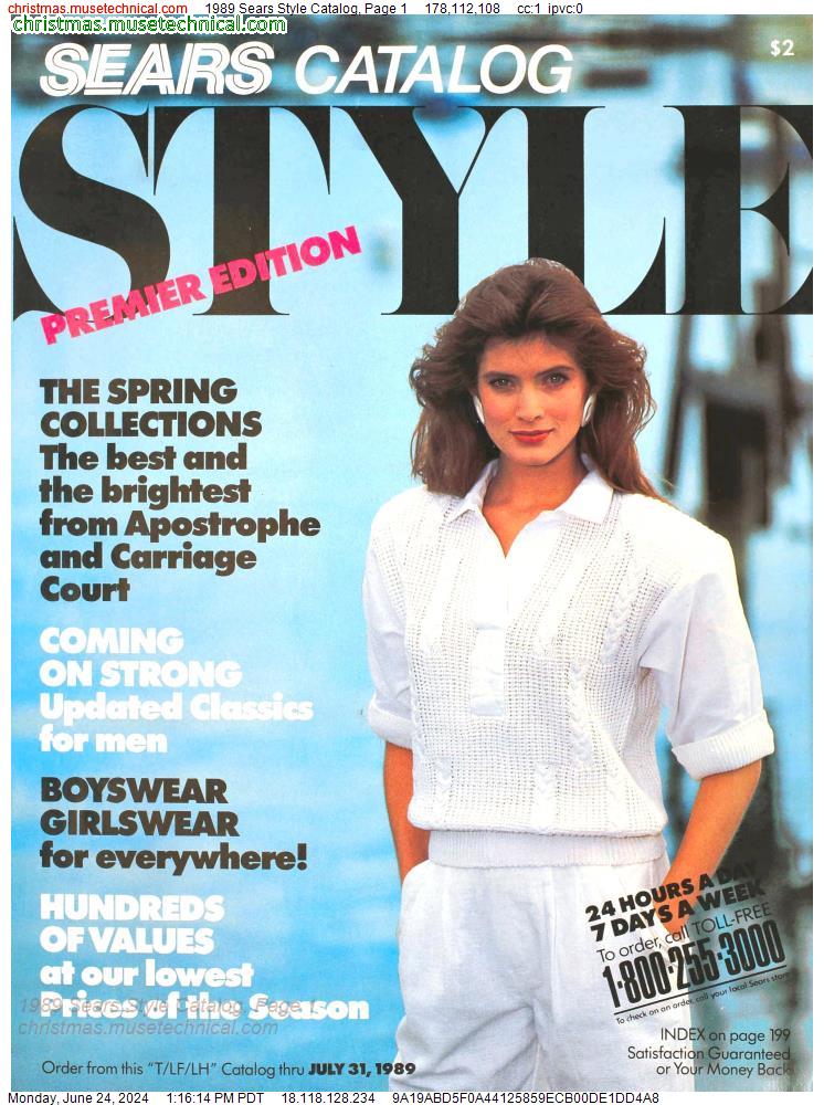 1989 Sears Style Catalog, Page 1